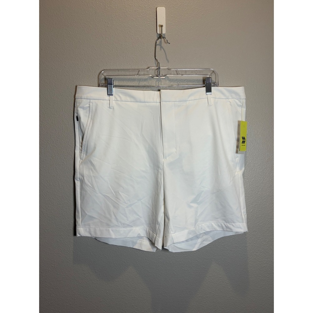All in Motion Mens 7 Inch Golf Shorts White Size 40 UV Protection Stretch